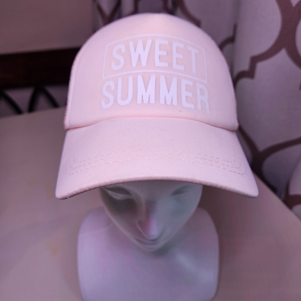 Roxy Surf Sweet Summer Soft Pink Foam/Mesh Snapback Baseball Hat Beach Vacation